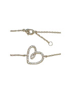 Bracelet Zirconium Cœur 18cm Plaqué Or (1)