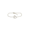 Bracelet Zirconium Cœur 18cm Plaqué Or (1)