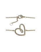 Bracelet Zirconium Cœur 18cm Plaqué Or (1)
