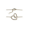 Bracelet Zirconium Cœur 18cm Plaqué Or (1)