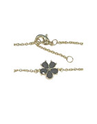 Bracelet Saphir Fleur 18cm Plaqué Or