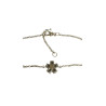 Bracelet Saphir Fleur 18cm Plaqué Or