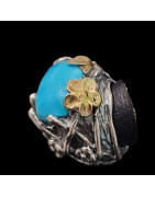 Bague Turquoise argent 925 Taille 55