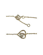 Bracelet Zirconium Cœur 18cm  Plaqué Or (2)