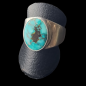 Bague Turquoise sertie argent 925 Taille 66