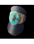 Bague Turquoise sertie argent 925 Taille 66
