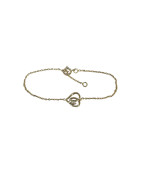 Bracelet Zirconium Cœur 18cm  Plaqué Or (2)