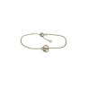 Bracelet Zirconium Cœur 18cm  Plaqué Or (2)