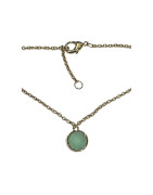 Bracelet Amazonite Facettée Rond 18cm Plaqué Or (1)