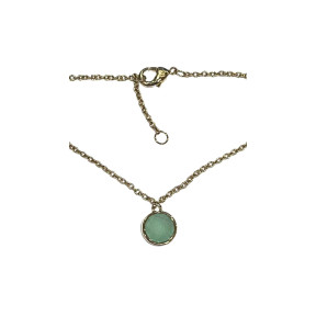 Bracelet Amazonite Facettée Rond 18cm Plaqué Or (1)