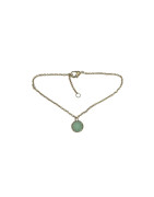 Bracelet Amazonite Facettée Rond 18cm Plaqué Or (1)