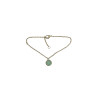Bracelet Amazonite Facettée Rond 18cm Plaqué Or (1)