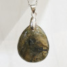 Pendentif Labradorite Goutte 3 cm avec Chaîne Acier Inox 40 + 5 cm