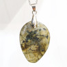 Pendentif Labradorite Amande avec Chaîne Acier Inox 42 + 7 cm