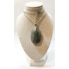 Pendentif Labradorite Rectangle 3 cm sur Chaîne Acier Inox 40 + 7 cm