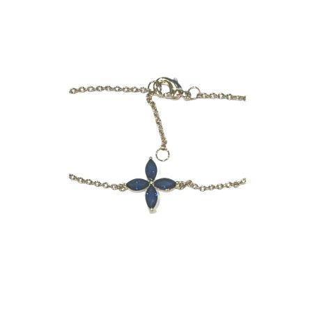 Bracelet Saphir Etoile 18cm Plaqué Or