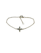 Bracelet Saphir Etoile 18cm Plaqué Or