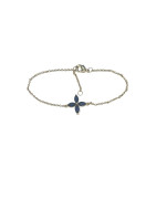 Bracelet Saphir Etoile 18cm Plaqué Or