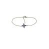 Bracelet Saphir Etoile 18cm Plaqué Or