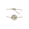 Bracelet Multipierres Arbre de Vie 18cm Plaqué Or