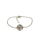 Bracelet Multipierres Arbre de Vie 18cm Plaqué Or