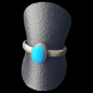 Bague Turquoise argent 925 taille 57