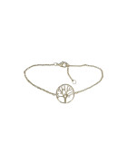 Bracelet Zirconium Arbre de Vie 18cm Plaqué Or