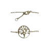 Bracelet Zirconium Arbre de Vie 18cm Plaqué Or