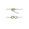 Bracelet Zirconium Infini 18cm Plaqué Or