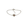 Bracelet Rubis de Synthèse et Zirconium 18cm Plaqué Or