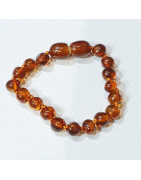 Bracelet Ambre Cognac Bébé avec Fermoir Sécurisé