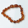 Bracelet Ambre Cognac Bébé avec Fermoir Sécurisé