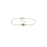 Bracelet Saphir et Zirconium 18cm Plaqué Or