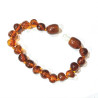 Bracelet Ambre Cognac Bébé avec Fermoir Sécurisé