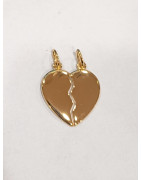 Pendentif Cœur Séparable Plaqué Or