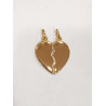 Pendentif Cœur Séparable Plaqué Or