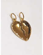 Pendentif Cœur Séparable Plaqué Or