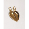 Pendentif Cœur Séparable Plaqué Or