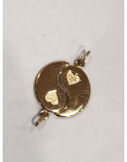 Pendentif Ying Yang Séparable Plaqué Or
