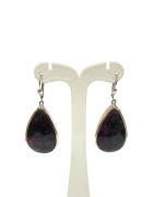 Boucles Sugilite goutte Argent 925