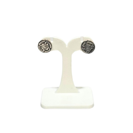 Boucles Celtique à Quatre Spirales Argent 925