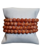 Bracelet Calcite orange Pierres Rondes 8mm