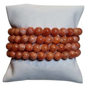 Bracelet Calcite orange Pierres Rondes 8mm