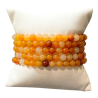Bracelet Aventurine Orange Pierres Rondes 6mm