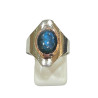 Bague Labradorite Cuivre et Argent 925 Taille 57