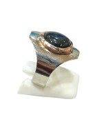 Bague Labradorite Cuivre et Argent 925 Taille 57