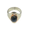 Bague Labradorite Cuivre et Argent 925 Taille 57