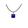 Pendentif Lapis-Lazuli Carré Argent 925 sur Cordon Réglable