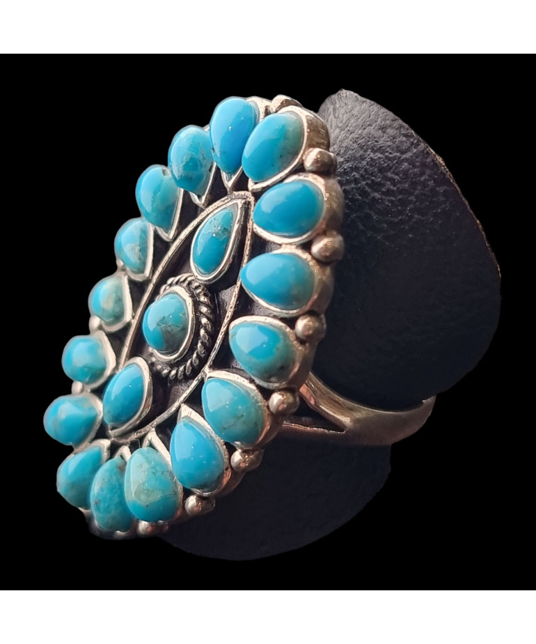 Bague Turquoise argent 925 Taille 62