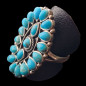 Bague Turquoise argent 925 Taille 62